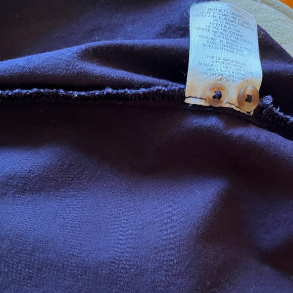 SOLD - On another Platform! Maeve Anthropologie Navy Polka Dot Tunic Shirt - Picture 8 of 11